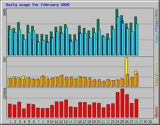 Daily usage for February 2026