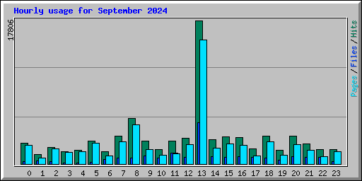 Hourly usage for September 2024