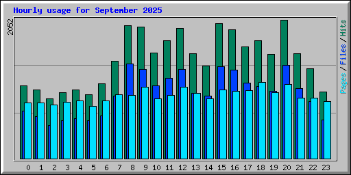 Hourly usage for September 2025