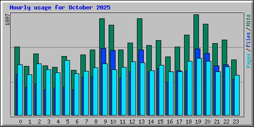 Hourly usage for October 2025