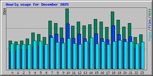 Hourly usage for December 2025