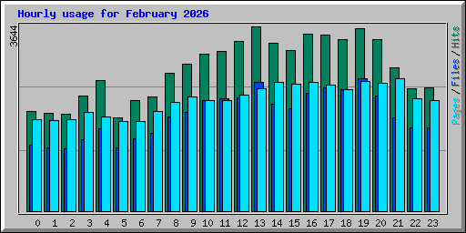 Hourly usage for February 2026