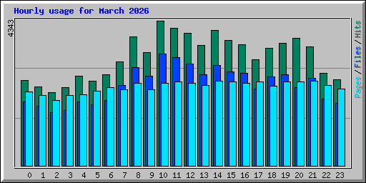Hourly usage for March 2026