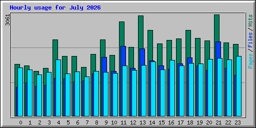 Hourly usage for July 2026